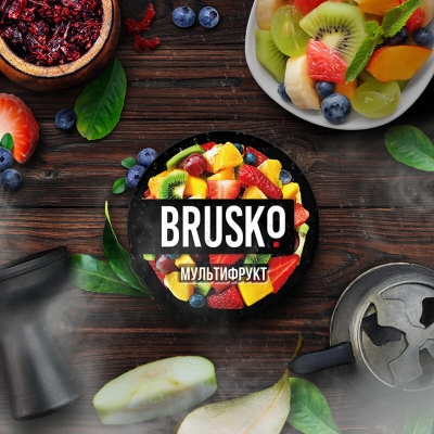 Brusko Medium Multifruit 100g - Тютюн за наргиле