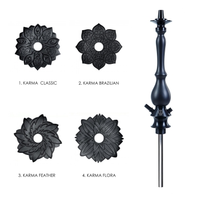 Karma Hookah 3.1 Black - Дървено наргиле Карма + ваза