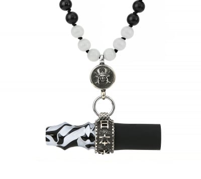 Japona Hookah Samurai Beads White - Персонален мундщук за наргиле