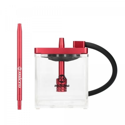 MS Micro Cube Shisha Clear Red - Малко Наргиле Ел бадиа