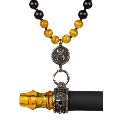 Japona Hookah Samurai Beads Yellow - Персонален мундщук за наргиле