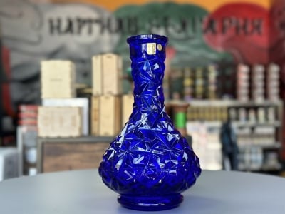 Ваза за наргиле - CAESAR DROP BLUE - Кристална ваза за наргиле