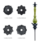 Karma Hookah 3.1 Green - Дървено наргиле Карма + ваза