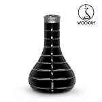 WOOKAH Vase Mastercut Striped Black - Кристална ваза за наргиле