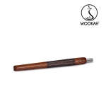 Wookah Mouthpiece Walnut Brown Leather - Луксозен дървен накрайник 