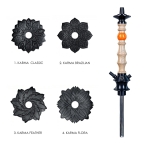 Karma Hookah 1.2 Walnut Orange New - Дървено наргиле + ваза