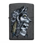 Запалка ZIPPO WOLF SKULL FEATHER DESIGN